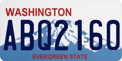WA license plate ABQ2160