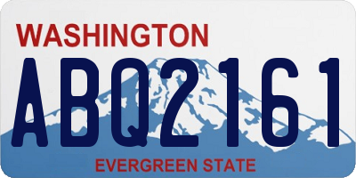 WA license plate ABQ2161