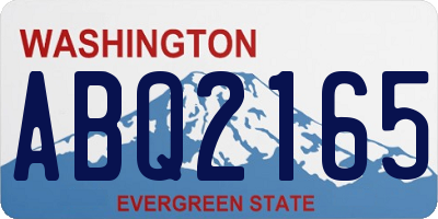 WA license plate ABQ2165