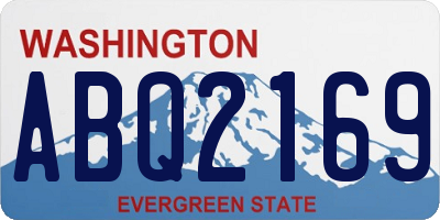 WA license plate ABQ2169