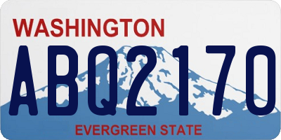 WA license plate ABQ2170