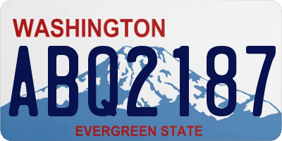 WA license plate ABQ2187