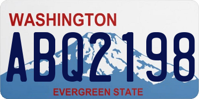 WA license plate ABQ2198