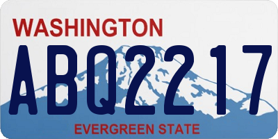 WA license plate ABQ2217