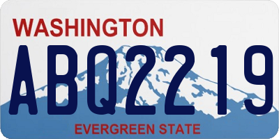 WA license plate ABQ2219