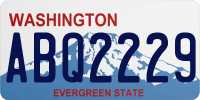 WA license plate ABQ2229