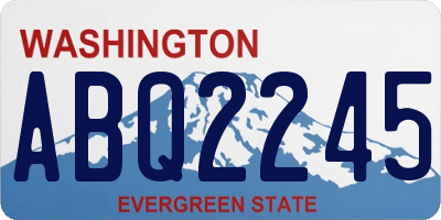WA license plate ABQ2245