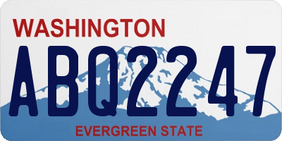 WA license plate ABQ2247