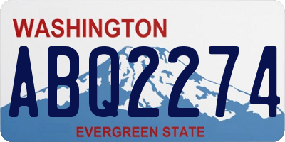 WA license plate ABQ2274