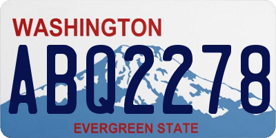 WA license plate ABQ2278