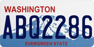 WA license plate ABQ2286