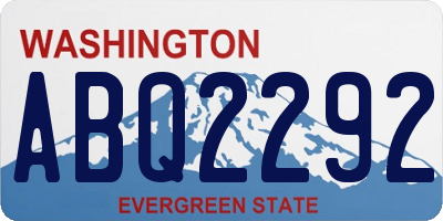 WA license plate ABQ2292