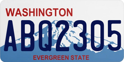WA license plate ABQ2305