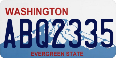 WA license plate ABQ2335
