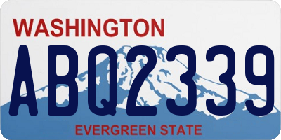 WA license plate ABQ2339