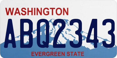 WA license plate ABQ2343