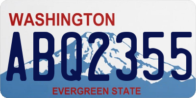 WA license plate ABQ2355