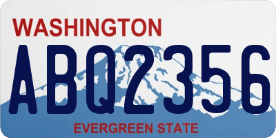 WA license plate ABQ2356