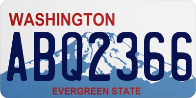 WA license plate ABQ2366