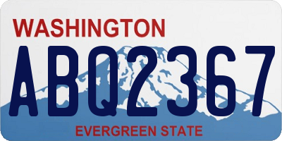 WA license plate ABQ2367