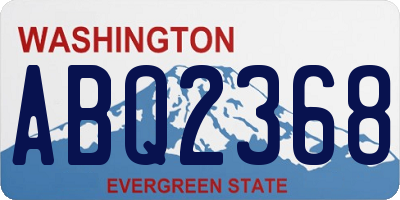 WA license plate ABQ2368