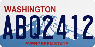 WA license plate ABQ2412