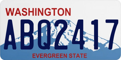 WA license plate ABQ2417
