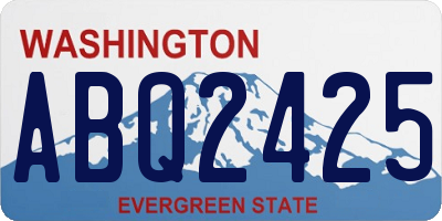 WA license plate ABQ2425