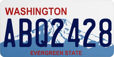 WA license plate ABQ2428