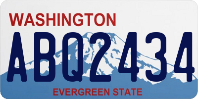 WA license plate ABQ2434