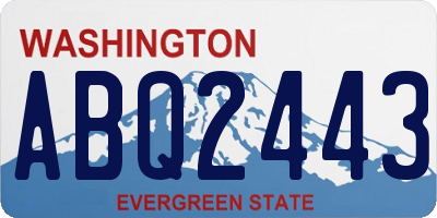 WA license plate ABQ2443
