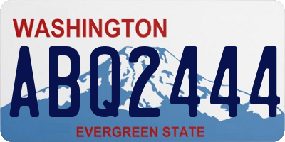 WA license plate ABQ2444