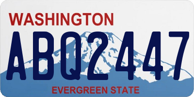 WA license plate ABQ2447