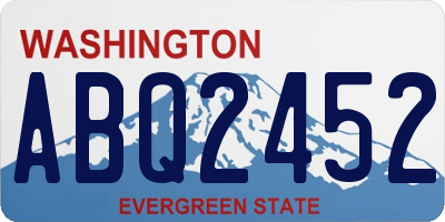 WA license plate ABQ2452