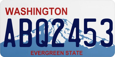 WA license plate ABQ2453