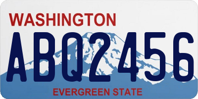 WA license plate ABQ2456