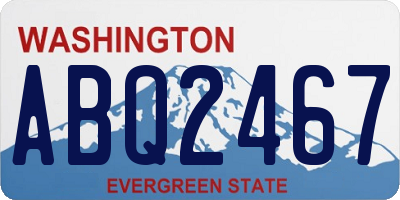 WA license plate ABQ2467