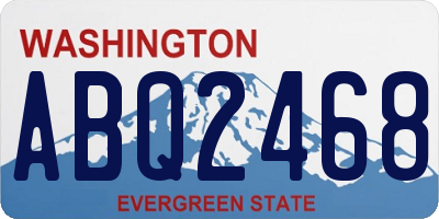 WA license plate ABQ2468
