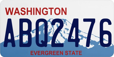 WA license plate ABQ2476