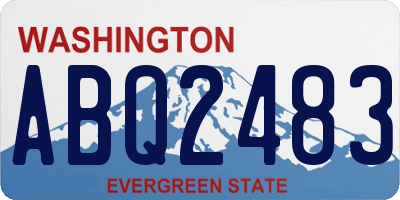 WA license plate ABQ2483