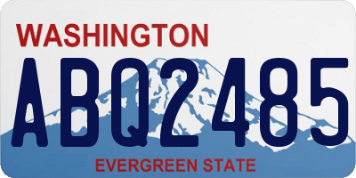 WA license plate ABQ2485