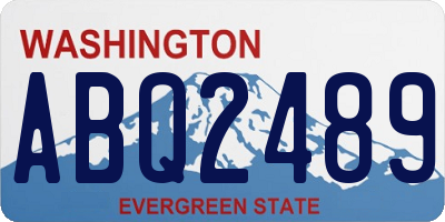 WA license plate ABQ2489