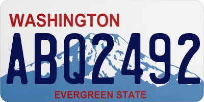 WA license plate ABQ2492
