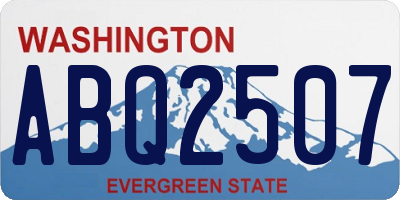 WA license plate ABQ2507