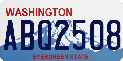 WA license plate ABQ2508