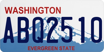 WA license plate ABQ2510