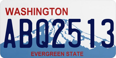 WA license plate ABQ2513