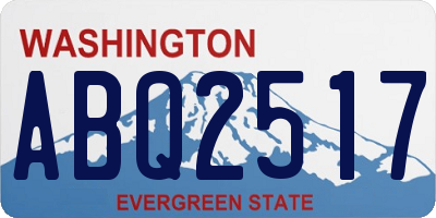 WA license plate ABQ2517