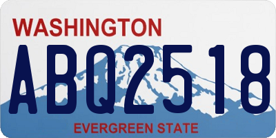 WA license plate ABQ2518