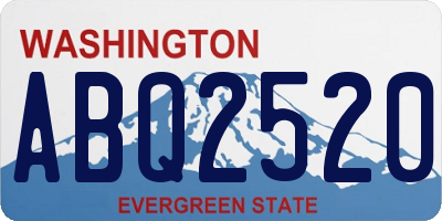 WA license plate ABQ2520
